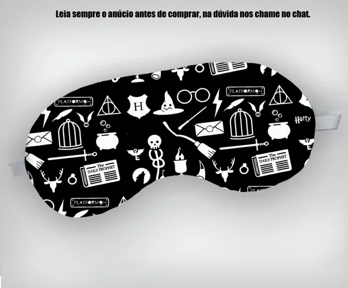 Mascara de Dormir Personalizada para lembrancinhas Harry Potter - Imagem 1