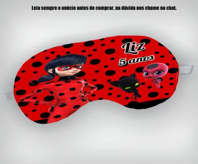 Mascara de Dormir Personalizada para lembrancinhas de Aniversario Lady Bug