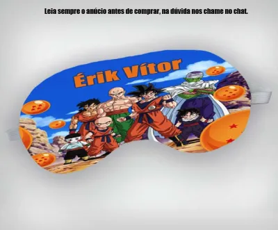Mascara de Dormir Personalizada para lembrancinhas Dragon Ball