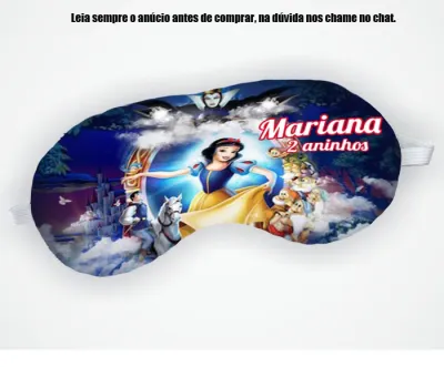 Mascara de Dormir Personalizada para lembrancinhas Branca de Neve