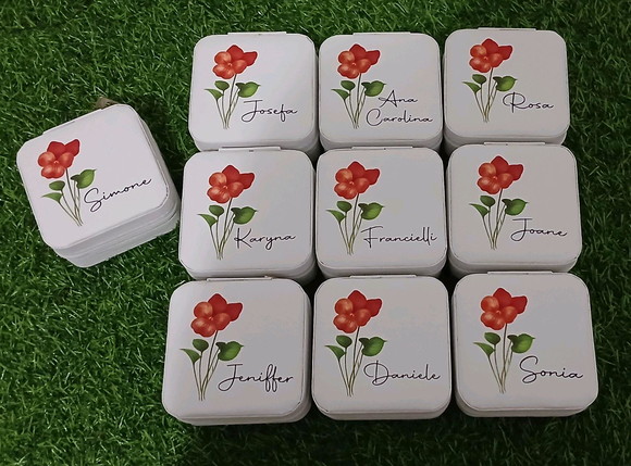 Porta Joia Personalizado Boho Chic Terracota Madrinhas Mães - Imagem 5