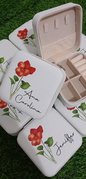 Porta Joia Personalizado Boho Chic Terracota Madrinhas Mães