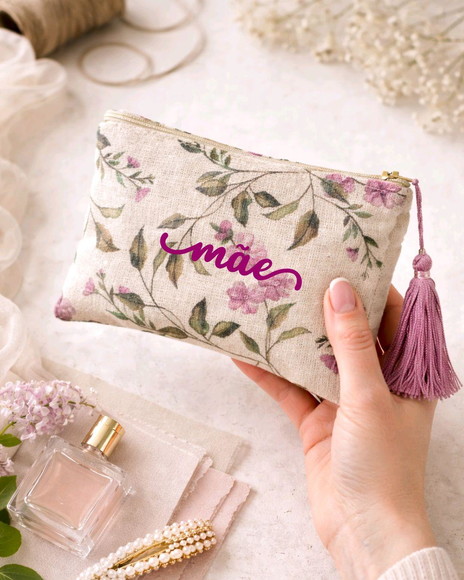 Necessaire Personalizada Mãe Floral | Presente Dia das Mães