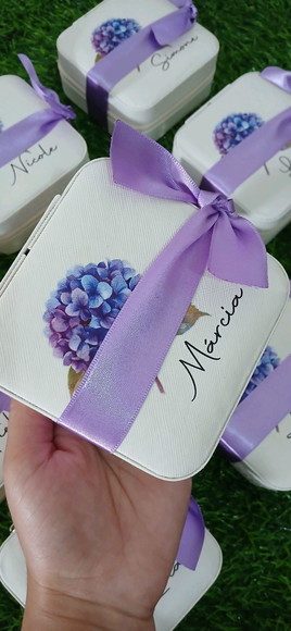 Porta Joia Personalizado Hortênsia Dia das Mães Madrinhas
