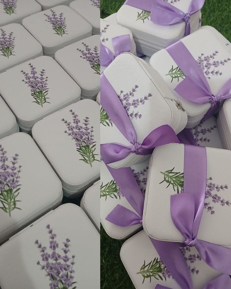 Porta-joias Personalizado Lavanda Lembrancinha para Madrinha