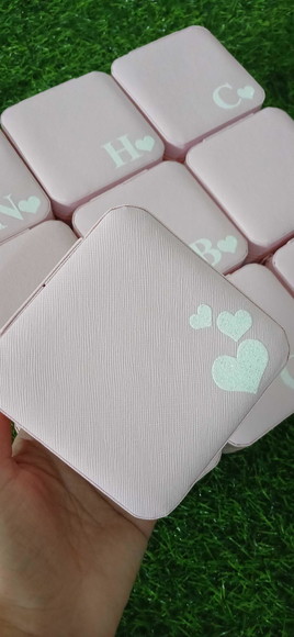 Porta Joias Personalizado Iniciais Rosa Madrinha 15 Anos - Imagem 2