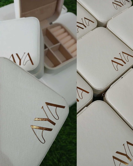 Porta Joia Personalizado Marrom Brinde Corporativo Empresa