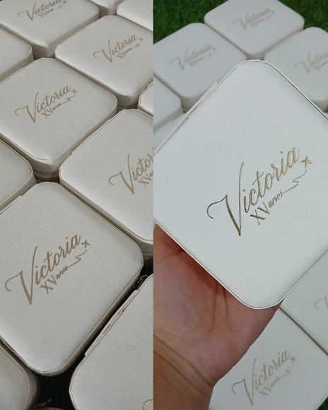 Porta Joia Personalizado 15 Anos Xv Anos Dourado Lembrança