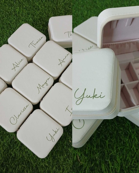 Porta Joia Personalizado Verde Oliva Madrinha Brinde 15 Anos - Imagem 3