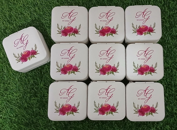 Porta Joias Personalizado Xv Anos Florido Aniversário - Imagem 5