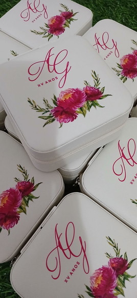 Porta Joias Personalizado Xv Anos Florido Aniversário - Imagem 4
