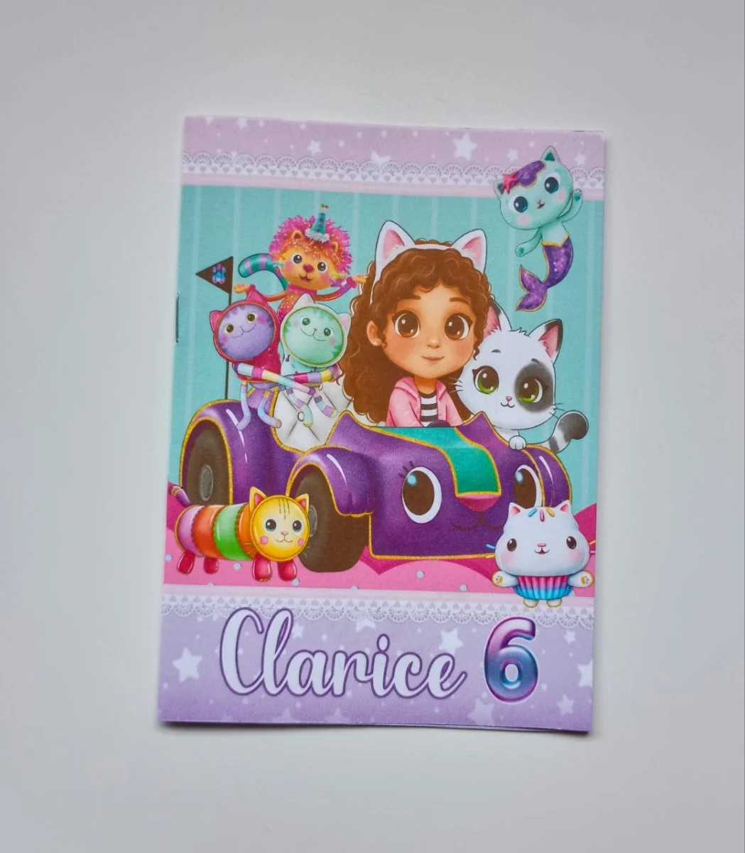 Álbum de Figurinhas e Colorir Lembrancinha Personalizada Aniversário Infantil A Casa Mágica da Gabby - Imagem 2