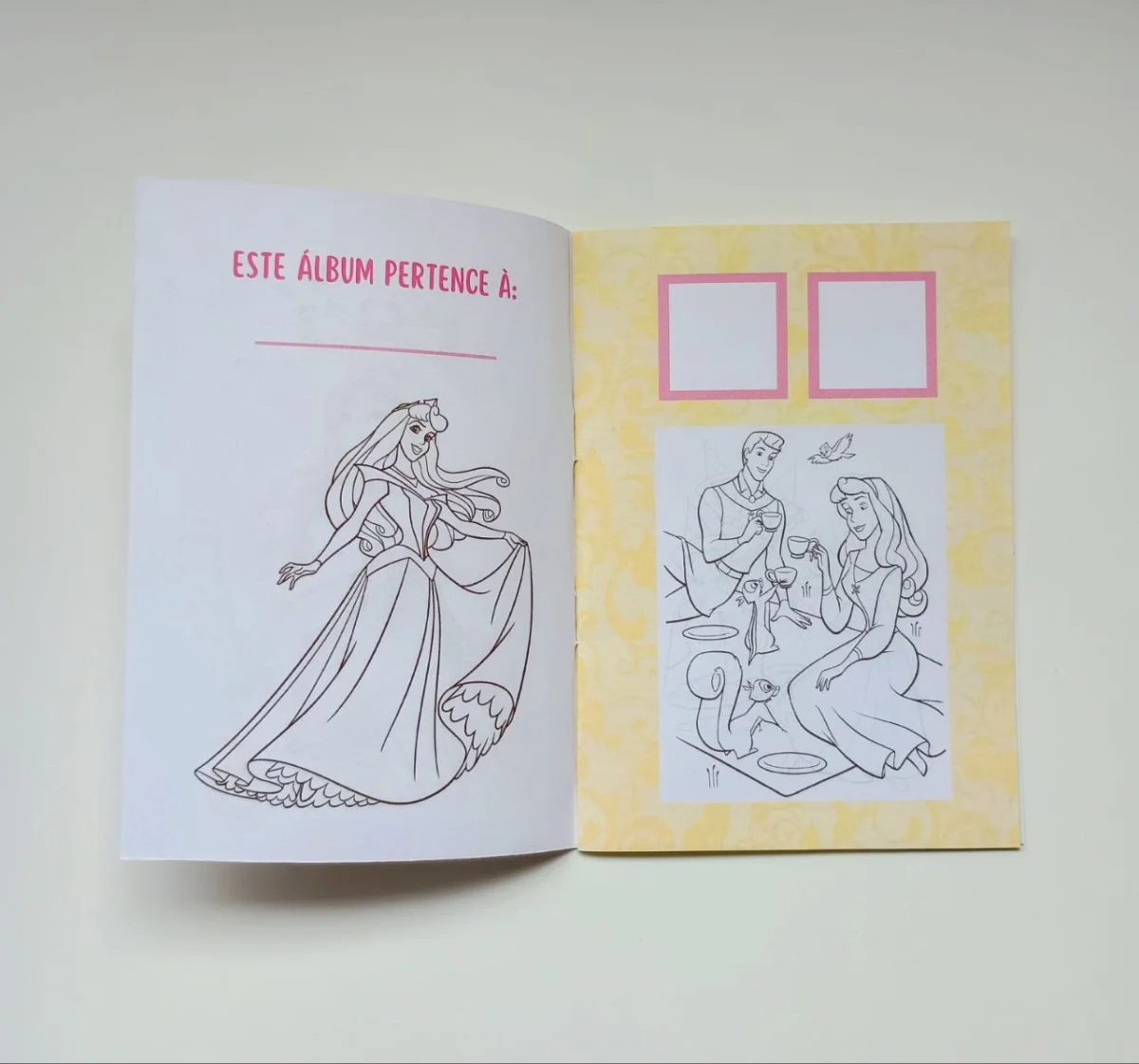 Álbum de Figurinhas e Colorir Lembrança Personalizada Aniversário A Bela Adormecida Princesa Aurora - Imagem 4