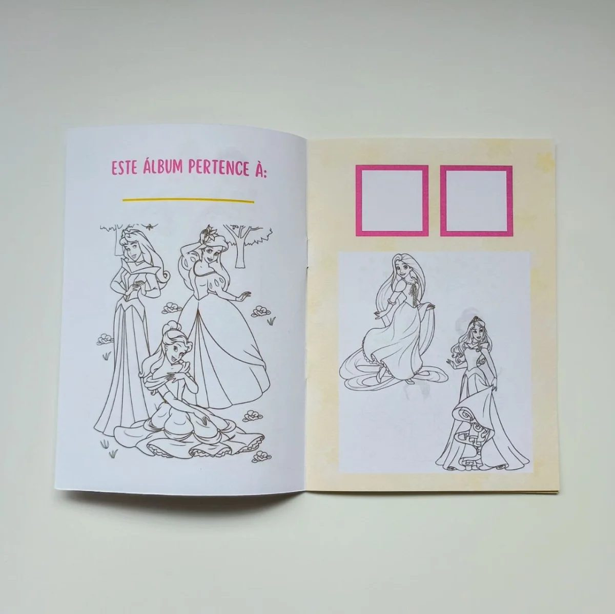 Álbum de Figurinhas e Livrinho de Colorir Lembrancinha Personalizada Aniversário Infantil Princesas - Imagem 4
