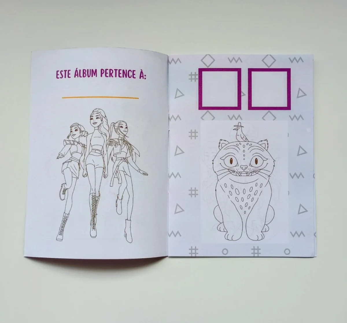Álbum de Figurinhas e Livrinho de Colorir Lembrancinha Personalizada Aniversário Guerreiras do Kpop - Imagem 4