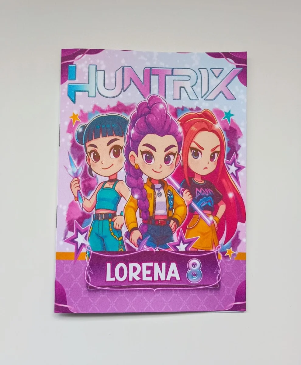 Álbum de Figurinhas e Livrinho de Colorir Lembrancinha Personalizada Aniversário Guerreiras do Kpop - Imagem 2