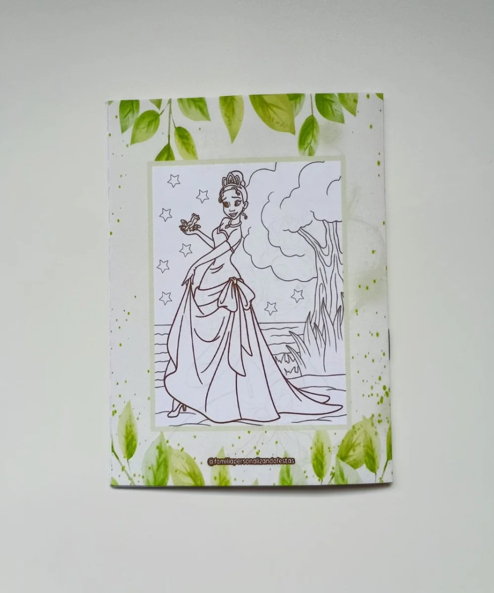Álbum de Figurinhas e Livrinho de Colorir Lembrancinha Personalizada Aniversário Princesa Tiana - Imagem 3