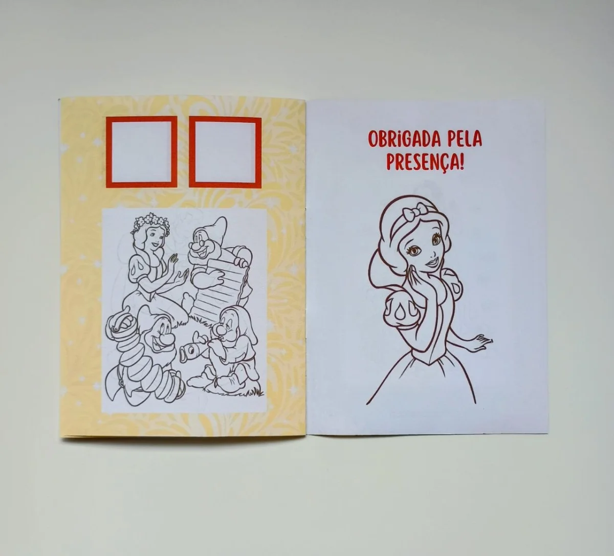 Álbum de Figurinhas e Livrinho de Colorir Lembrancinha Personalizada Aniversário Branca de Neve - Imagem 6