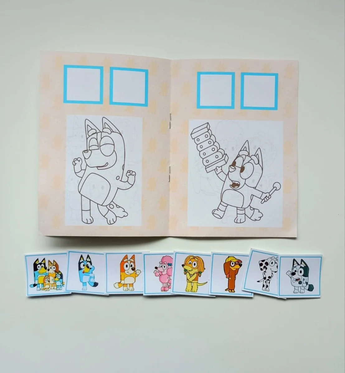 Álbum de Figurinhas e Livrinho de Colorir Lembrancinha Personalizada Aniversário Bluey e Bingo - Imagem 5