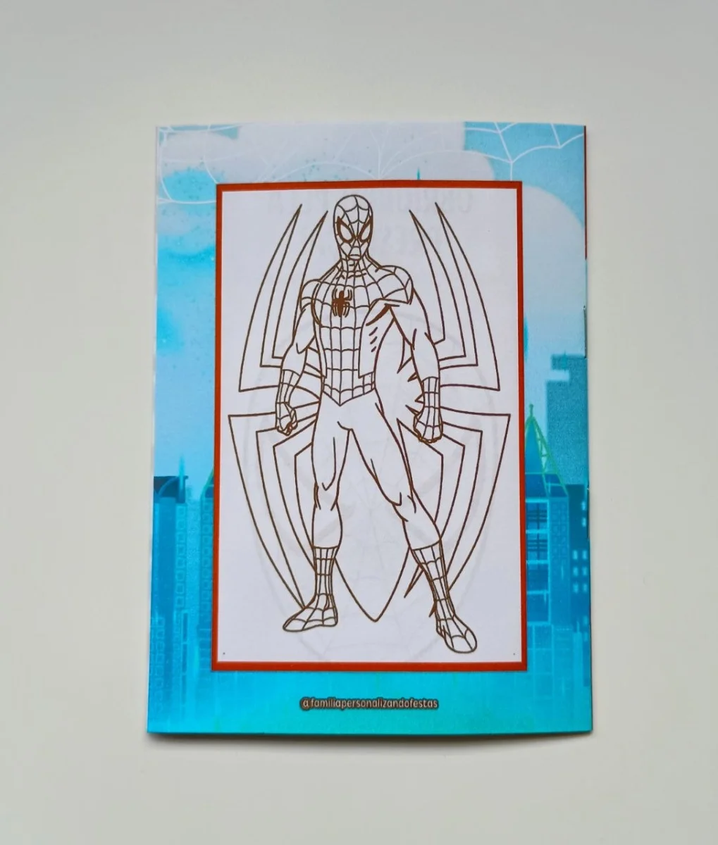 Álbum de Figurinhas e Livrinho de Colorir Lembrancinha Personalizada Aniversário Homem Aranha - Imagem 3