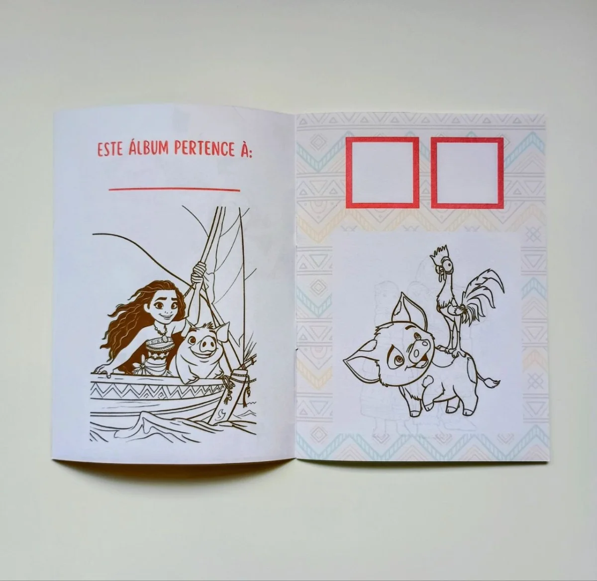 Álbum de Figurinhas e Livrinho de Colorir Lembrancinha Personalizada Aniversário Infantil Moana - Imagem 4