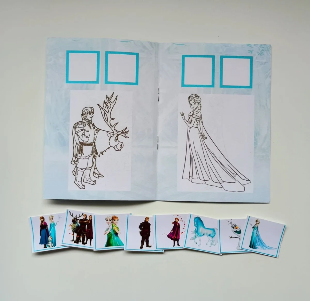 Álbum de Figurinhas e Livrinho de Colorir Lembrancinha Personalizada Aniversário Infantil Frozen - Imagem 5