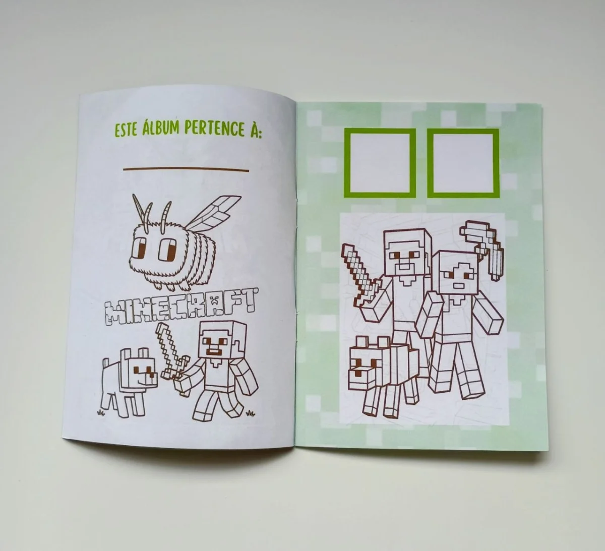 Álbum de Figurinhas e Livrinho de Colorir Lembrancinha Personalizada Aniversário Infantil Minecraft - Imagem 4