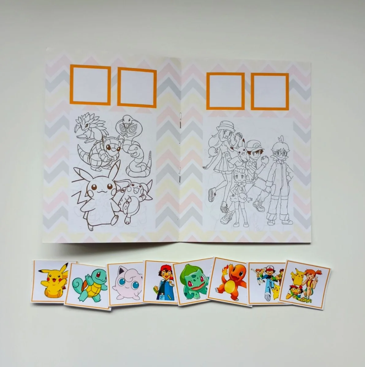 Álbum de Figurinhas e Livrinho de Colorir Lembrancinha Personalizada Aniversário Infantil Pokemon - Imagem 5