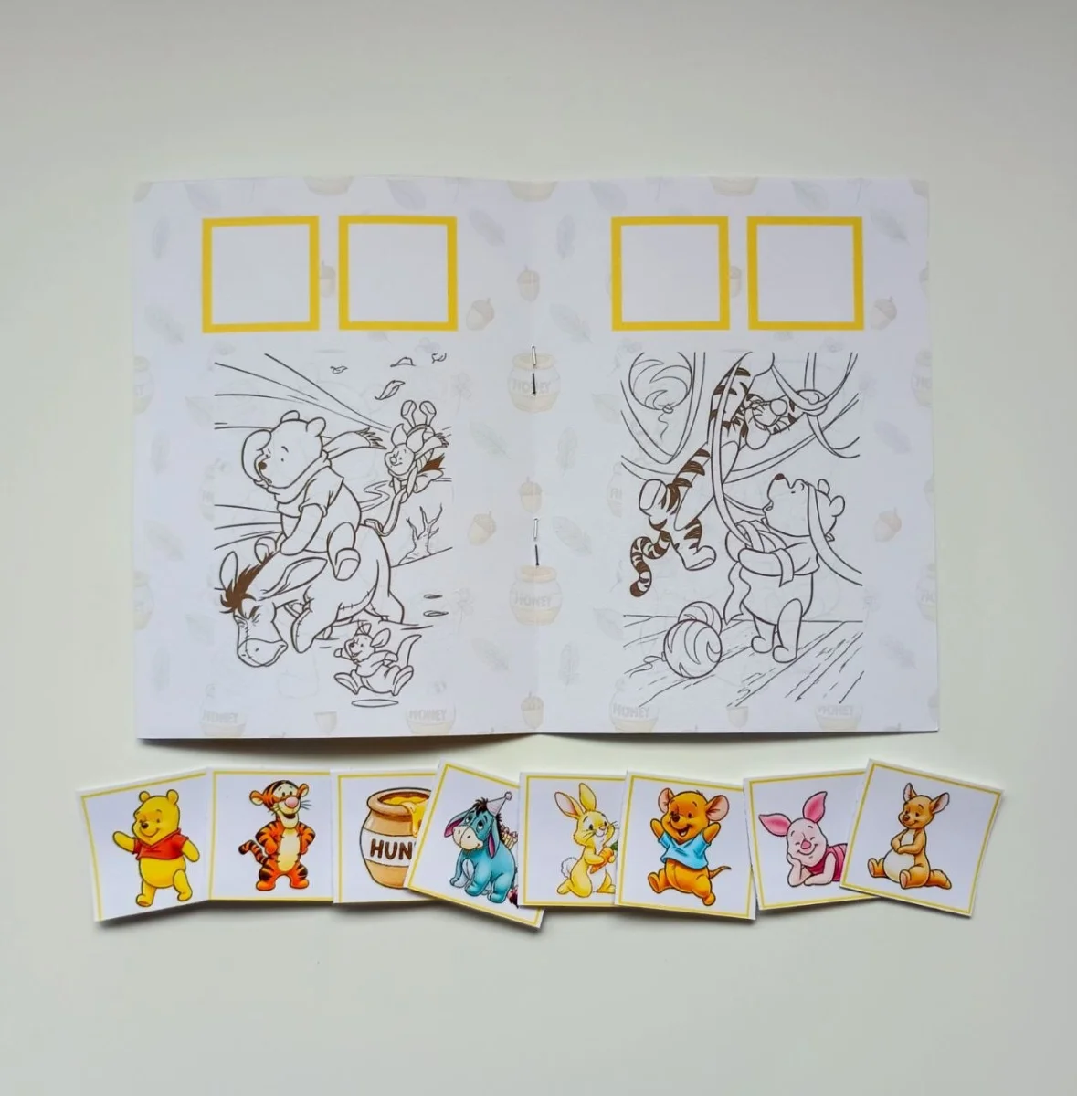 Álbum de Figurinhas e Livrinho de Colorir Lembrancinha Personalizada Aniversário Ursinho Pooh - Imagem 5