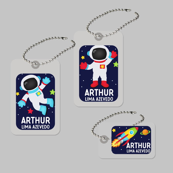 Tags Plastificadas Astronauta