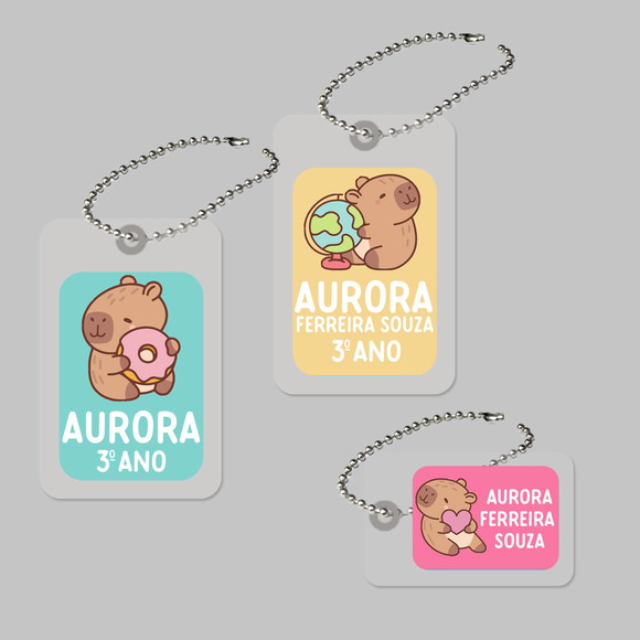 Tags Plastificadas Capivara