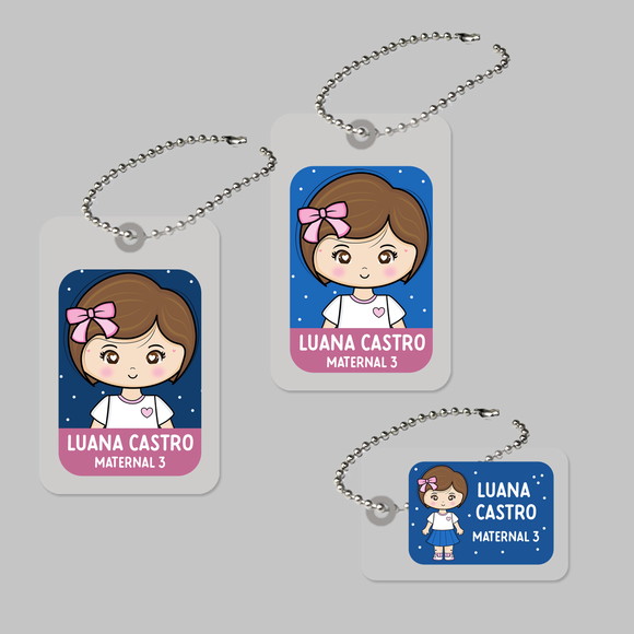 Tags Plastificadas Menina Fofa