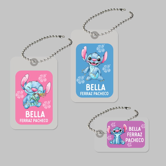 Tags Plastificadas Stitch