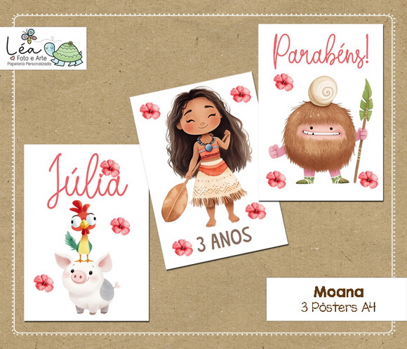 Poster Festa Infantil Moana