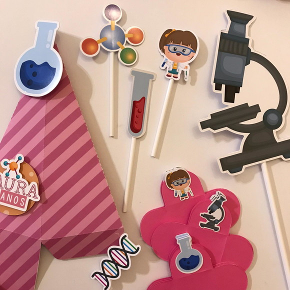 Kit Festa Cientista Menina