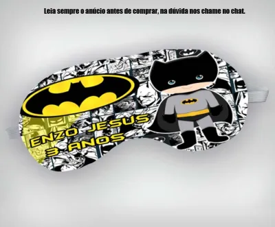 Mascara de Dormir Personalizada para lembrancinhas Batman Baby