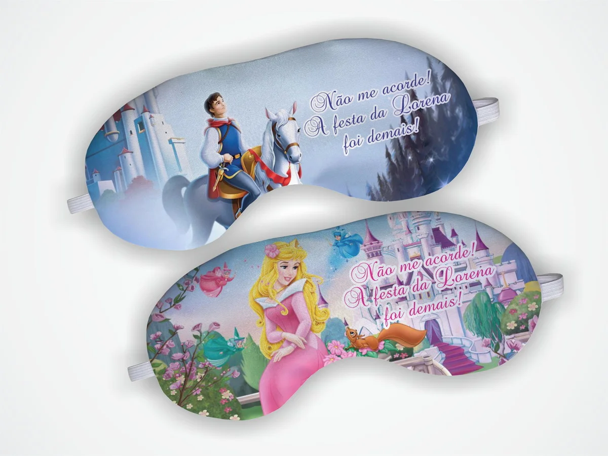 Mascara de Dormir Personalizada para lembrancinhas Bela Adormecida - Imagem 2