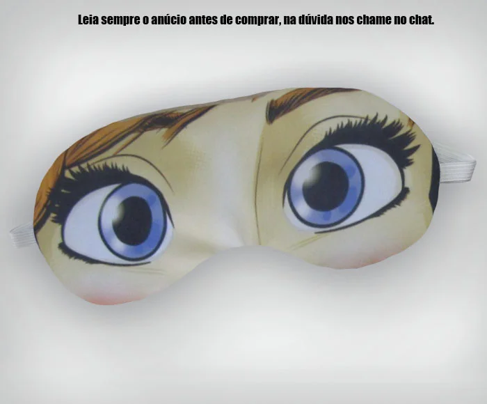 Mascara de Dormir Personalizada para lembrancinhas Frozen Ana Elza e Olaf - Imagem 1