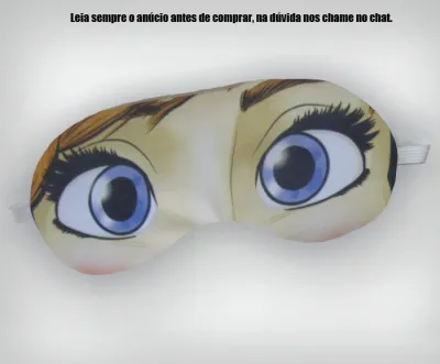 Mascara de Dormir Personalizada para lembrancinhas Frozen Ana Elza e Olaf
