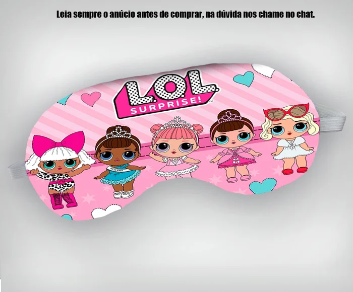 Mascara de Dormir Personalizada para lembrancinhas da LOL - Imagem 2