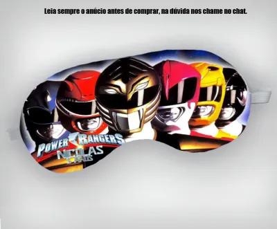 Mascara de Dormir Personalizada para lembrancinhas Power Ranger