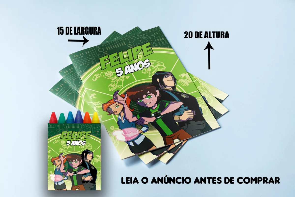 Revista de colorir com Giz de Cera do Ben 10 - Imagem 3