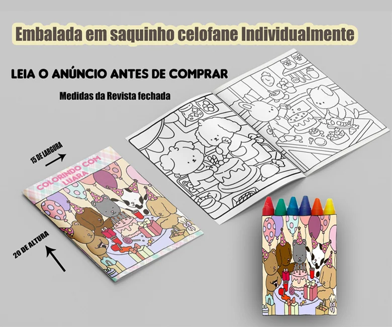 Revista de colorir com Giz de Cera Bobbie Goods - Imagem 2