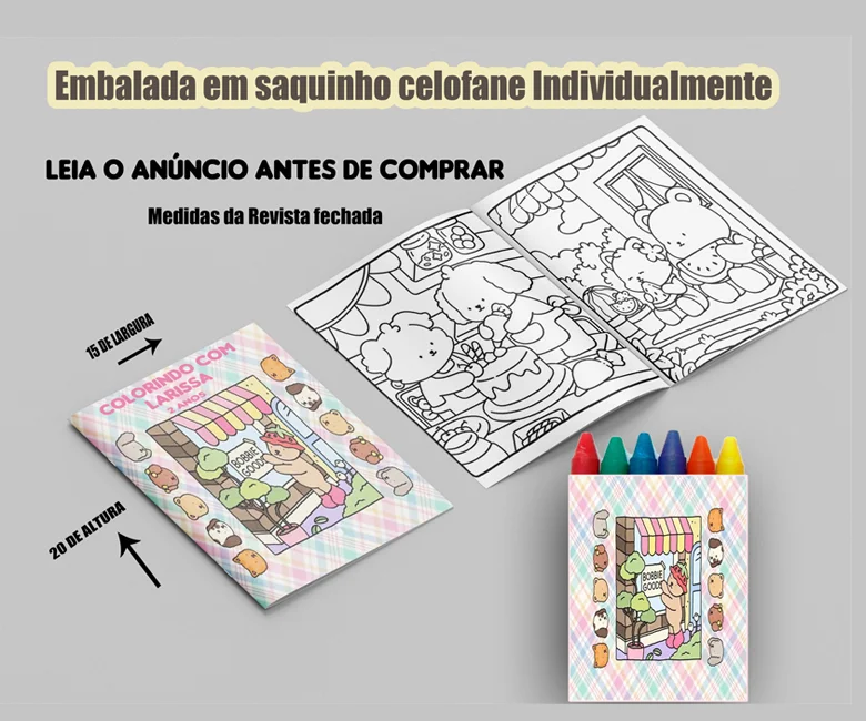 Revista de colorir com Giz de Cera Bobbie Goods - Imagem 3