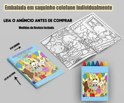 Revista de colorir com Giz de Cera Bobbie Goods