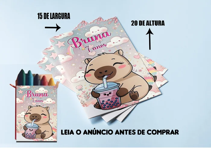Revista de colorir com Giz de Cera da Capivara - Imagem 1