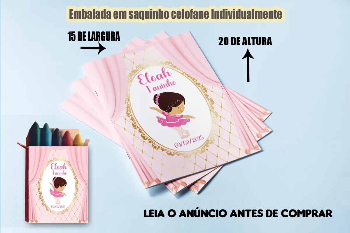 Revista de colorir com Giz de Cera Bailarina - Imagem 2