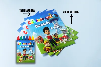 Revista de colorir com Giz de Cera da Patrulha Canina