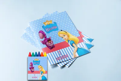 Revista de colorir com Giz de Cera da Alice no Pais das Maravilhas