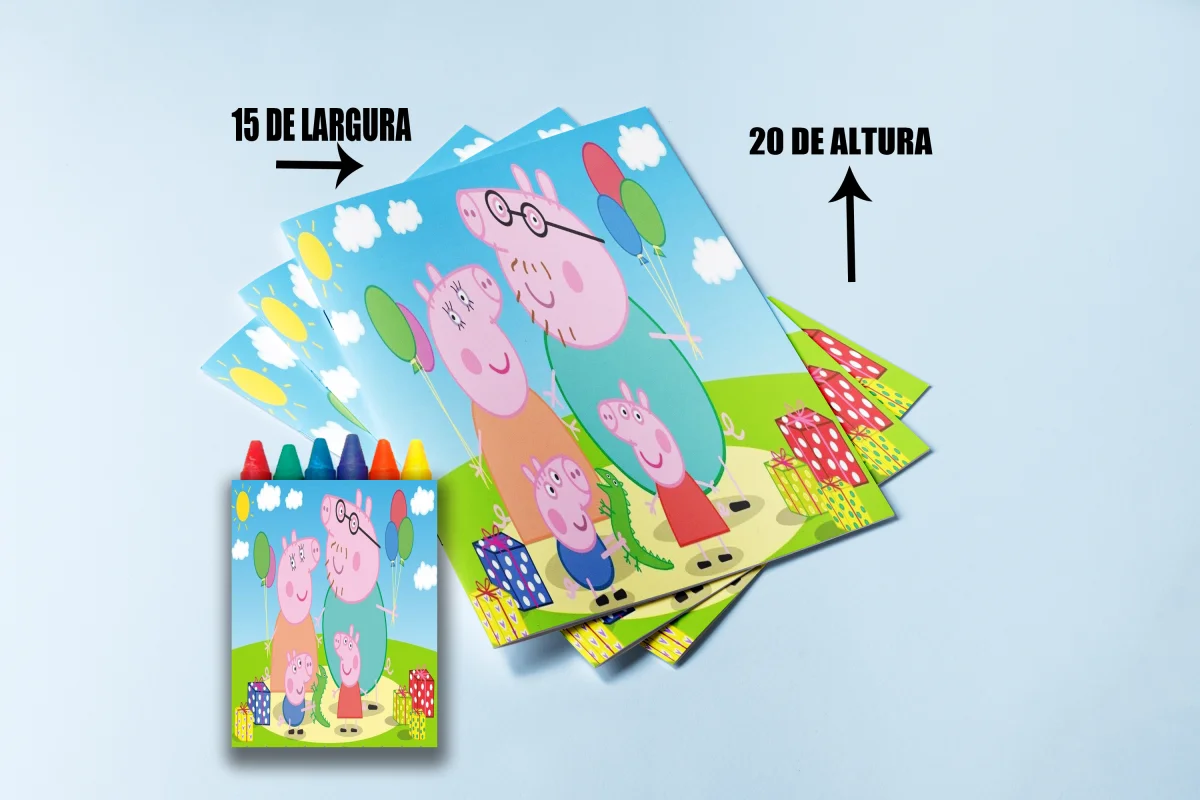Revista de colorir com Giz de Cera da Peppa - Imagem 4